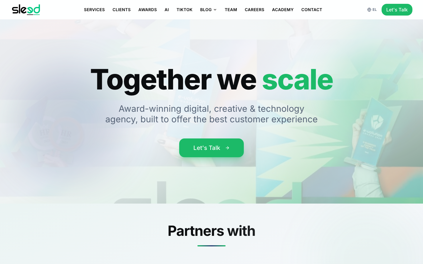 Screenshot of Sleed website