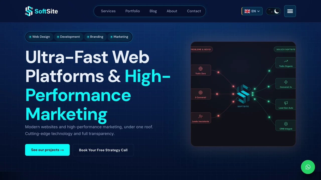 Screenshot of Softsite website