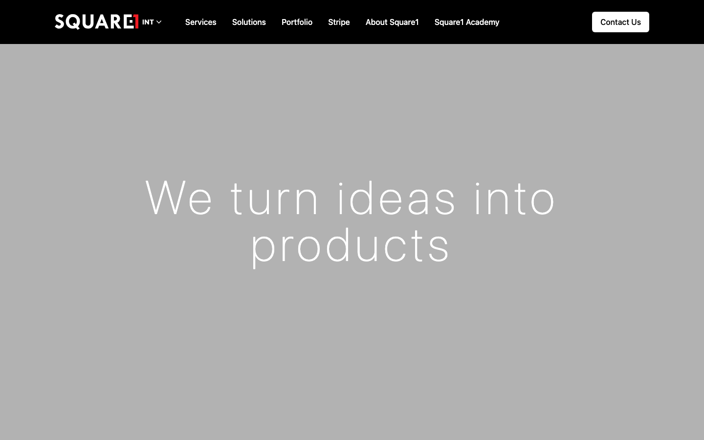 Screenshot of Square1 website