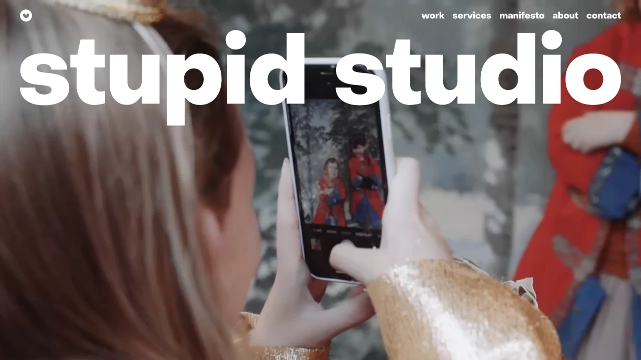 Screenshot del sito web di Stupid Studio