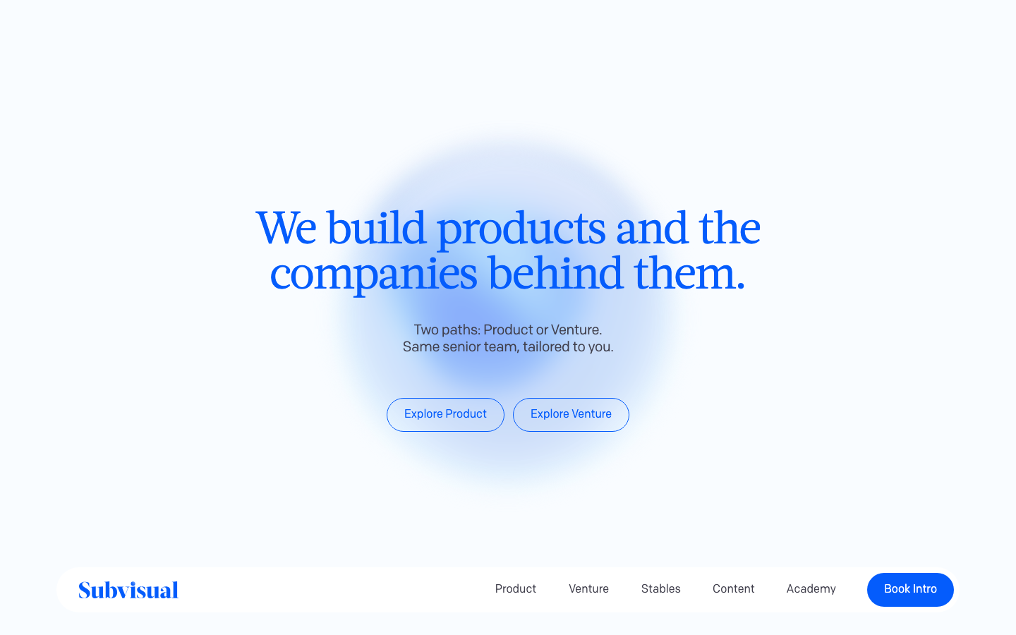 Screenshot of Subvisual website