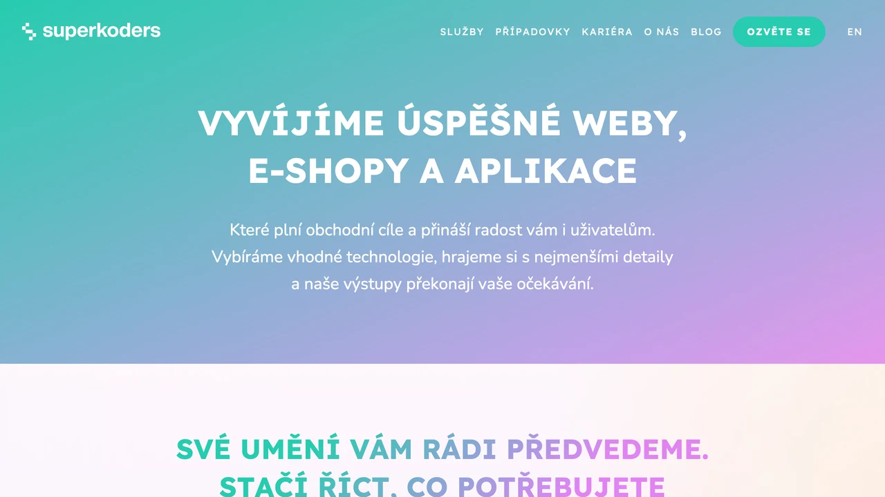 Screenshot of SUPERKODERS website