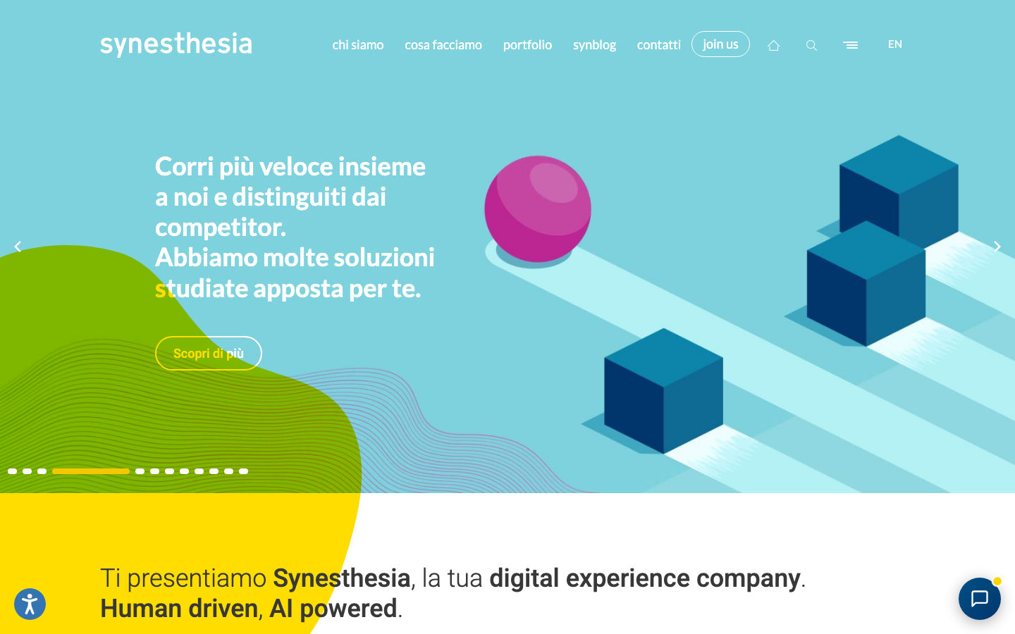 Screenshot of Synesthesia website