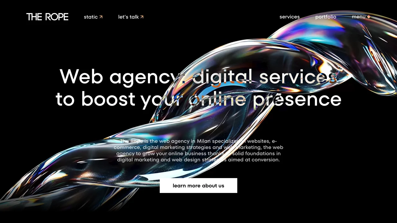 Screenshot del sito web di The Rope