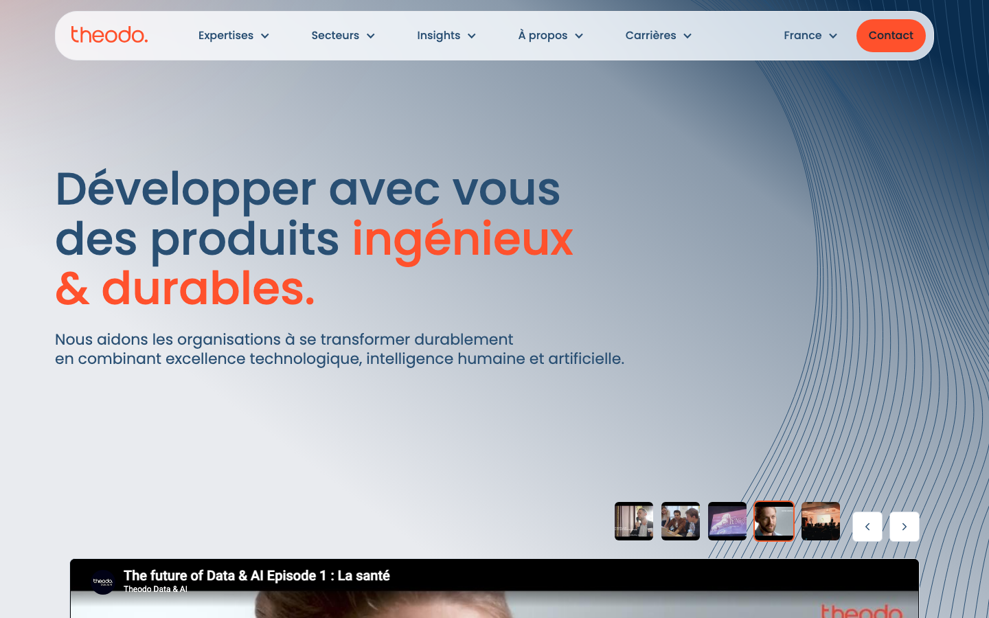 Screenshot of Theodo website
