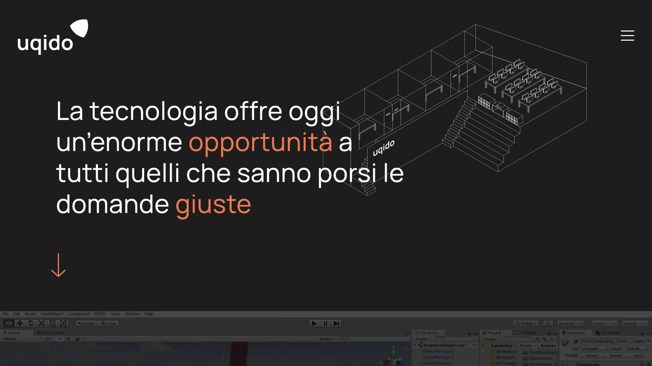 Screenshot del sito web di Uqido