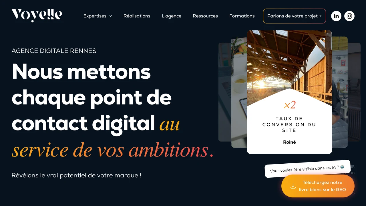 Capture du site web de Voyelle